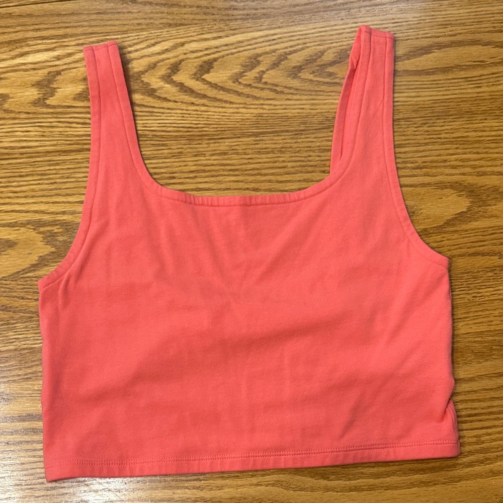American Eagle Outfitters Coral Crop Top
